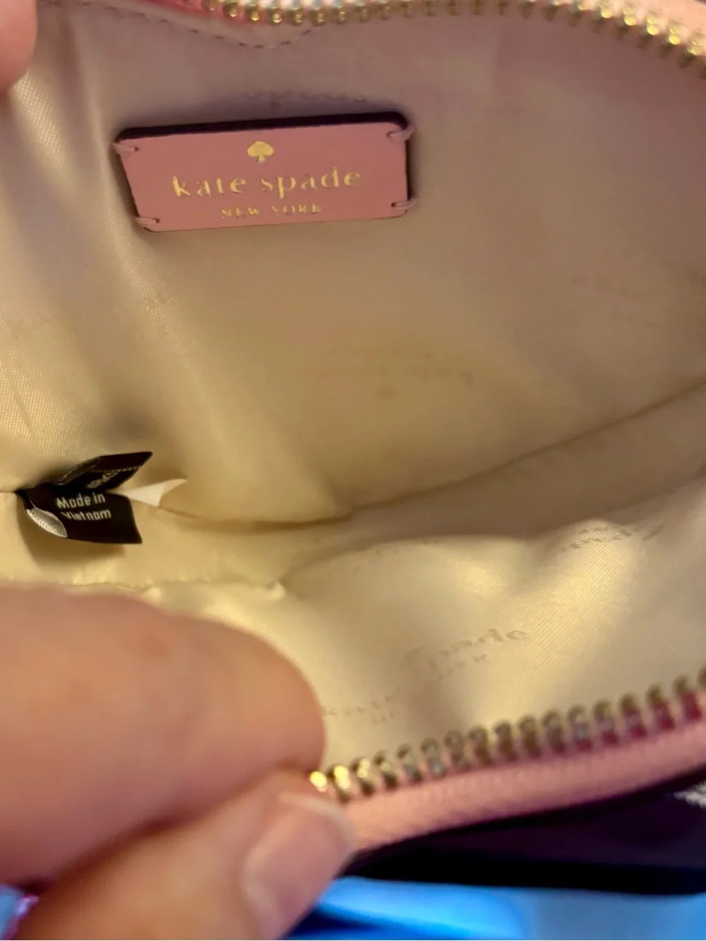 kate spade Pink Heart Wristlet with Pearl Strap